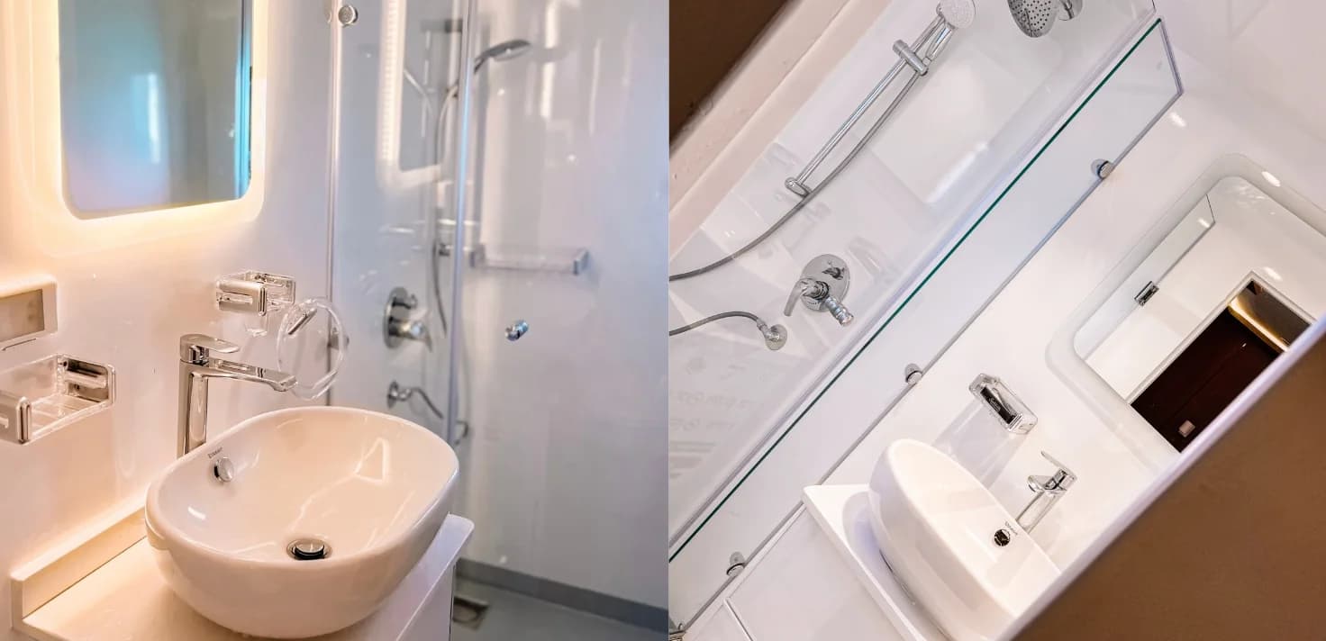 Salle de bain privée du yacht