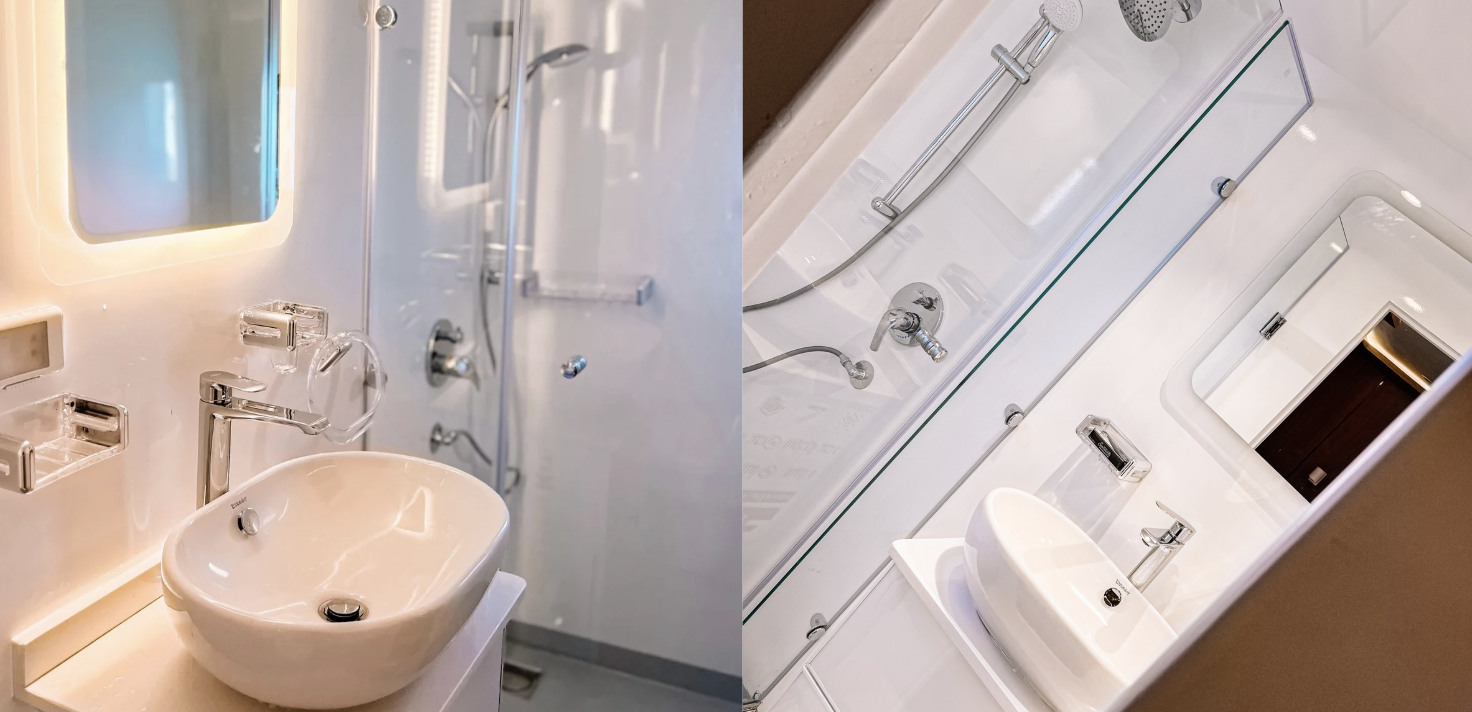 Salle de bain privée du yacht